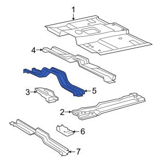 New OEM Rear Floor Pan Crossmember Fits, 2002-2010 Ford Explorer - Part # 2C5Z78617C50AA