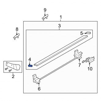 New OEM Rear Right Running Board Step Pad Fits, 2007-2010 Ford Explorer - Part # 9L2Z16A455AB