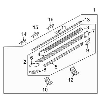 New OEM Right Running Board Fits, 2010 Ford Explorer - Part # 8L2Z16450CD