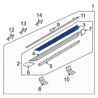 New OEM Running Board Step Pad Fits, 2009-2010 Ford Explorer - Part # 9L2Z16490BA