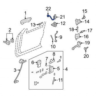 New OEM Front Door Wiring Harness Fits, 2008-2010 Ford Explorer - Part # 8L2Z13C722A