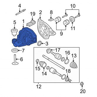 New OEM Rear Differential Housing Fits, 2002-2005 Ford Explorer - Part # 5L2Z4010BA