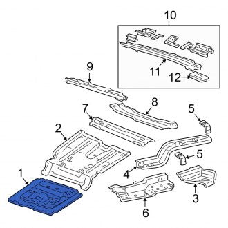 New OEM Rear Center Floor Pan Fits, 2008-2010 Ford Explorer - Part # 8L2Z7811160A