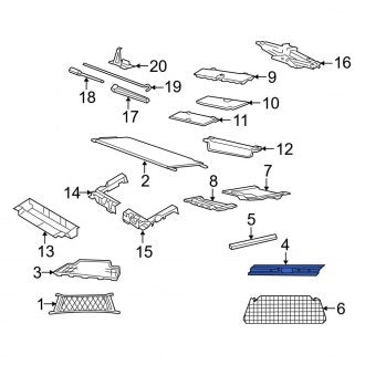 New OEM Rear Liftgate Trim Scuff Plate Fits, 2002-2005 Ford Explorer - Part # 5L2Z7842624AAC