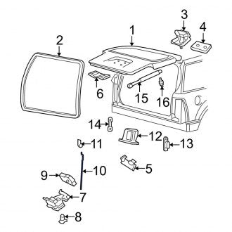 New OEM Rear Liftgate Latch Control Rod Fits, 2006-2010 Ford Explorer - Part # 6L2Z7843329AA