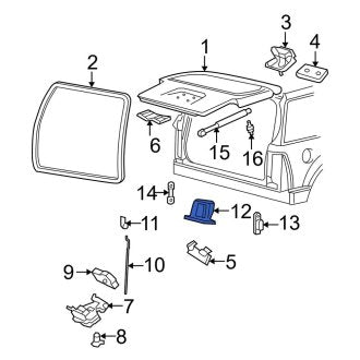 New OEM Rear Liftgate Lock Striker Plate Fits, 2006-2010 Ford Explorer - Part # 1L2Z7846106AAA
