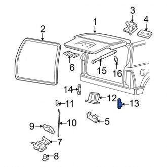 New OEM Rear Left Liftgate Bump Stop Fits, 2004-2010 Ford Explorer - Part # 4L2Z78404C29AA