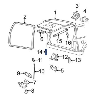 New OEM Rear Right Liftgate Bump Stop Fits, 2004-2010 Ford Explorer - Part # 4L2Z78404C28AA