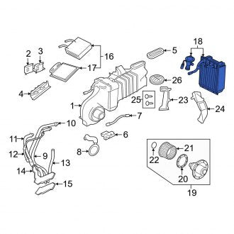 New OEM Rear A/C Evaporator Core Fits, 2002-2010 Ford Explorer - Part # 6L2Z19860EB
