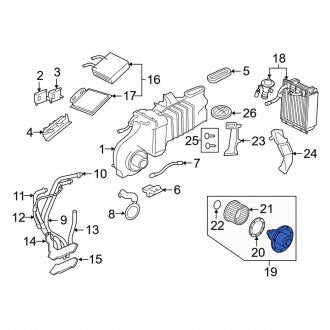 New OEM Rear HVAC Blower Motor Assembly Fits, 2006-2010 Ford Explorer - Part # 6L2Z19805B