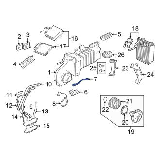 New OEM Rear HVAC System Wiring Harness Fits, 2002 Ford Explorer - Part # 1L2Z19D887AA