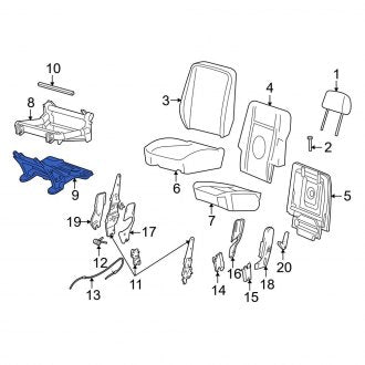 New OEM Center Left Seat Track Support Fits, 2005 Ford Explorer - Part # 5C5Z78606A51BA