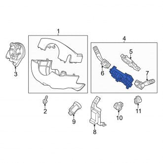 New OEM Steering Column Switch Housing Fits, 2011-2012 Ford Explorer - Part # BB5Z3F791CA