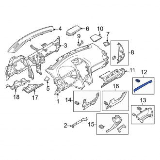 New OEM Instrument Panel Molding Fits, 2011-2015 Ford Explorer - Part # BB5Z7804339AA