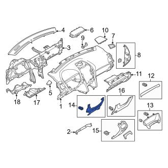 New OEM Instrument Panel Trim Panel Fits, 2013-2015 Ford Explorer - Part # DB5Z7804338AB