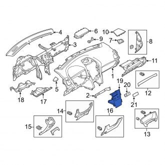 New OEM Instrument Panel Trim Panel Fits, 2013-2015 Ford Explorer - Part # BB5Z7804338AB