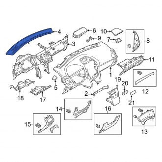 New OEM Dashboard Air Vent Trim Fits, 2011-2015 Ford Explorer - Part # BB5Z78044E82AA