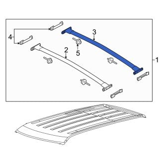 New OEM Rear Roof Luggage Carrier Cross Rail Fits, 2011-2015 Ford Explorer - Part # BB5Z7855107A