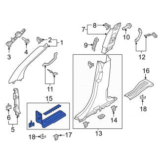 New OEM Front Left Door Sill Plate Fits, 2011-2015 Ford Explorer - Part # BB5Z7813209AB