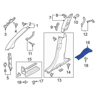 New OEM Front Right Door Sill Plate Fits, 2011-2015 Ford Explorer - Part # BB5Z7813208AB