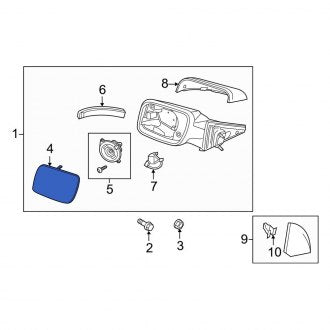 New OEM Front Left Door Mirror Glass Fits, 2011-2015 Ford Explorer - Part # BB5Z17K707Q