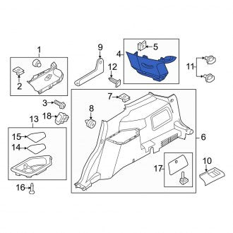 New OEM Right Body D-Pillar Trim Panel Fits, 2011-2015 Ford Explorer - Part # EB5Z7831010BA