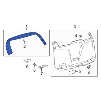 New OEM Rear Upper Liftgate Trim Cover Fits, 2011-2015 Ford Explorer - Part # BB5Z7842410AB