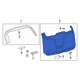 New OEM Rear Lower Liftgate Trim Cover Fits, 2011-2015 Ford Explorer - Part # BB5Z7846404BB