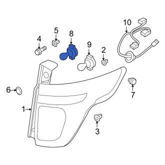 New OEM Upper Tail Light Bulb Fits, 2011-2012 Ford Explorer - Part # BB5Z13466A