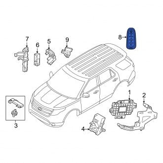 New OEM Keyless Entry Transmitter Fits, 2016-2019 Ford Explorer - Part # GB5Z15K601D