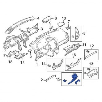 New OEM Headlight Switch Bezel Fits, 2016-2019 Ford Explorer - Part # FB5Z7804338AA