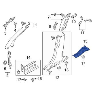 New OEM Front Right Door Sill Plate Fits, 2016-2019 Ford Explorer - Part # DB5Z7813208AD