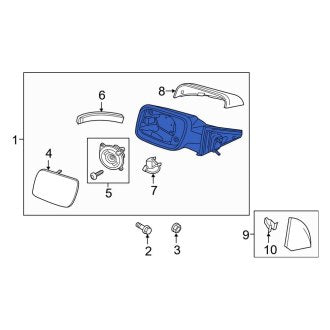 New OEM Front Right Door Mirror Fits, 2018-2019 Ford Explorer - Part # JB5Z17682FB