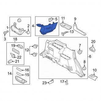 New OEM Right Body D-Pillar Trim Panel Fits, 2016-2019 Ford Explorer - Part # FB5Z7831010AB