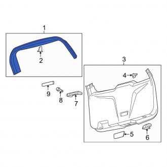 New OEM Rear Lower Liftgate Trim Fits, 2016-2019 Ford Explorer - Part # FB5Z7842906BB
