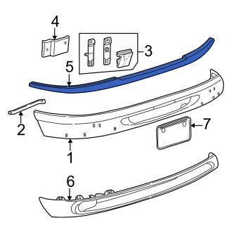 New OEM Front Bumper Guard Pad Fits, 1996-1998 Ford Explorer - Part # 1L2Z17K833AAA