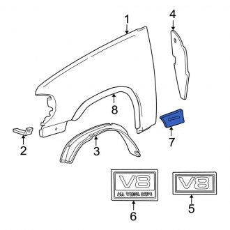 OEM (Ford) - Right Fender Molding Fits, 1996 1997 Ford Explorer # - Part # F5TZ16A038AD
