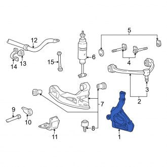 New OEM Front Left Steering Knuckle Fits, 1998-2001 Ford Explorer - Part # F87Z3K186CA
