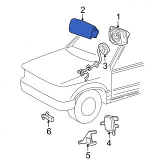 New OEM Upper Instrument Panel Air Bag Fits, 1998 Ford Explorer - Part # F87Z78044A74CAA