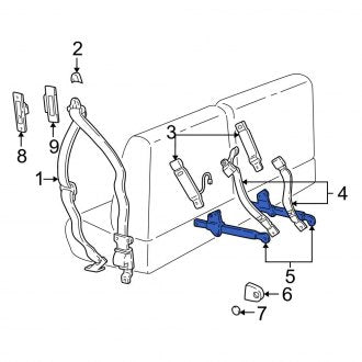 New OEM Front Right Seat Belt Reinforcement Fits, 1995-2003 Ford Explorer - Part # XL2Z78610C84AA