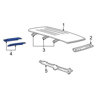 OEM (Ford) - Rear Roof Panel Reinforcement Fits, 1995 2003 Ford Explorer # - Part # F5TZ7841302A
