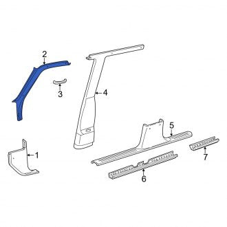 New OEM Left Body A-Pillar Trim Panel Fits, 1995-1997 Ford Explorer - Part # F87Z7803599AAE