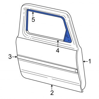 New OEM Front Right Door Reveal Molding Fits, 1995-2001 Ford Explorer - Part # F67Z7820492AAA