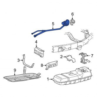 New OEM Fuel Filler Neck Fits, 1997-2001 Ford Explorer - Part # XL2Z9034CA