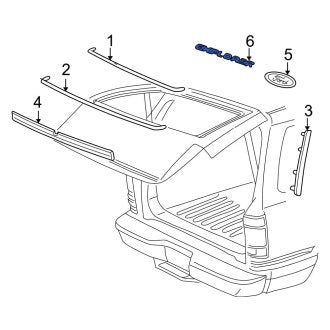 New OEM Rear Hatch Emblem Fits, 1998-2001 Ford Explorer - Part # F87Z7842528RA