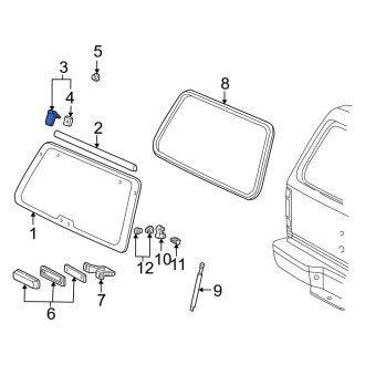 New OEM Rear Right Liftgate Glass Hinge Fits, 1995-1997 Ford Explorer - Part # F3TZ78420A68A