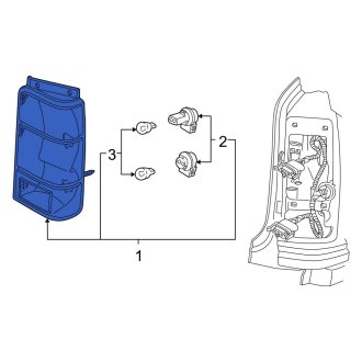 OEM (Ford) - Rear Right Tail Light Assembly Fits, 1995 Ford Explorer # - Part # F57Z13404AJ