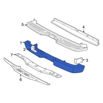 New OEM Rear Bumper Face Bar Fits, 1998-2001 Ford Explorer - Part # F87Z17906BA