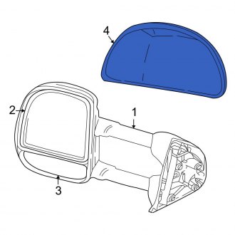 New OEM Front Right Door Mirror Cover Fits, 2003-2005 Ford Excursion - Part # 4C3Z17D742CAA