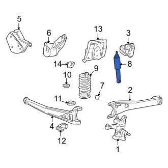 New OEM Front Suspension Shock Absorber Fits, 2000-2005 Ford Excursion - Part # AU2Z18V124AV